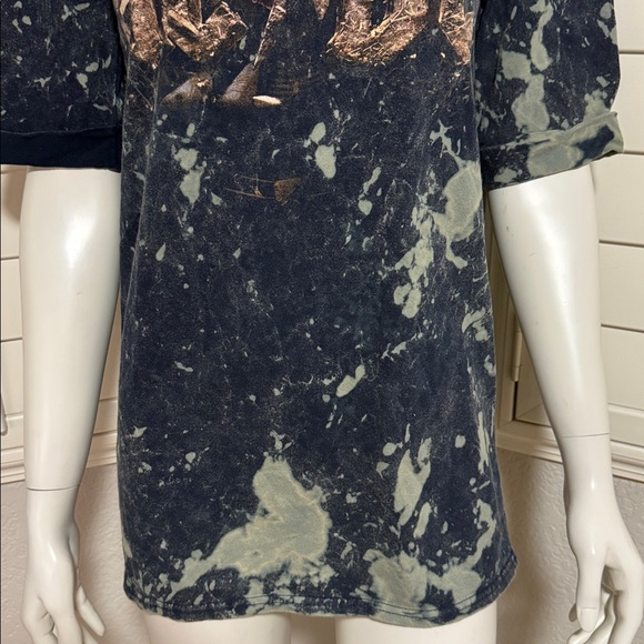 AC/DC Vintage Wash Distressed Graphic Tee Dress | Rocker Grunge Festival Style - Picture 7 of 11